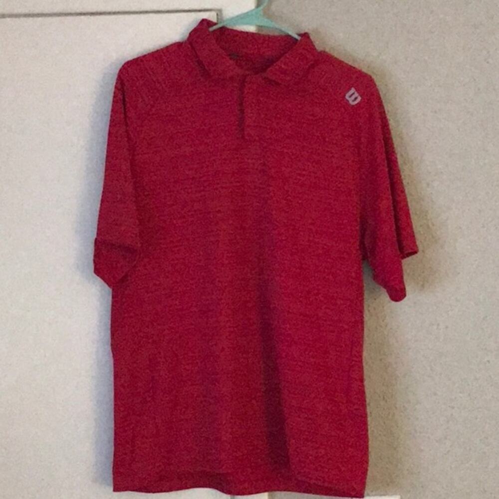 Wilson Red Striped Polo Shirt  L Casual Academia Classic Preppy Ivy League Sport